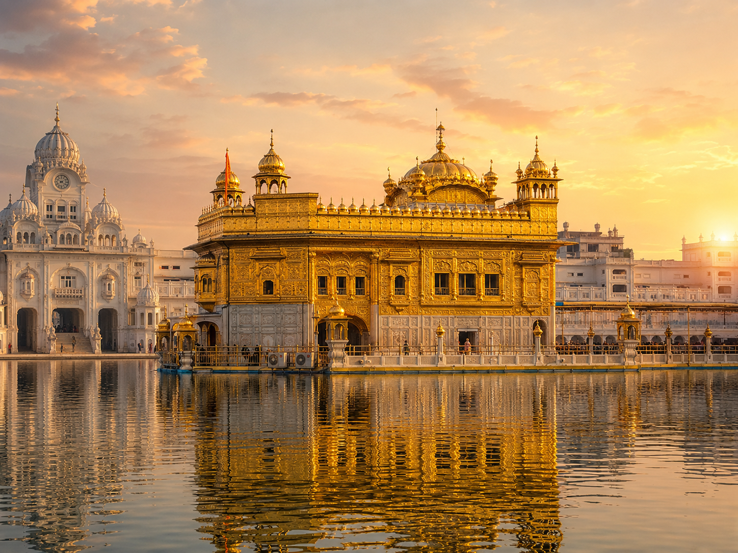 Local Amritsar sightseeing taxi at the Golden Temple
